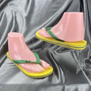 Ipanema Men's Flip Flops Classic Brasil II EU 41/42 US 8.5 Yellow Green Flag NEW